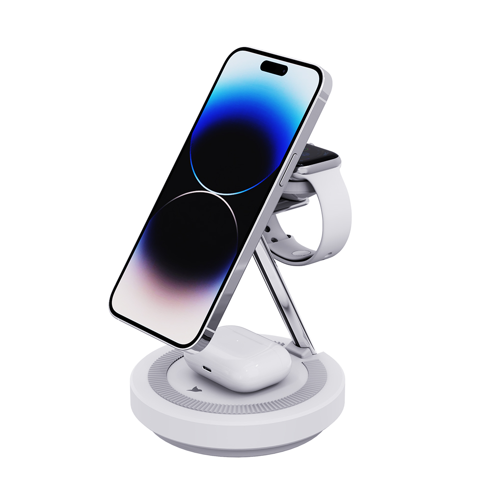 STT 에고스페이스 4in1 맥세이프 무드기능 고속 무선충전기, 화이트, 1개 45,160원