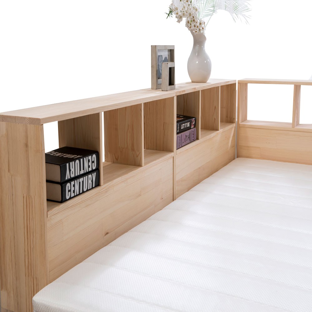 우드퍼니쳐 수납형 침대 헤드보드 단품 원목 선반 머리판, 원색 싱글헤드 (96x50x20cm) 68,900원