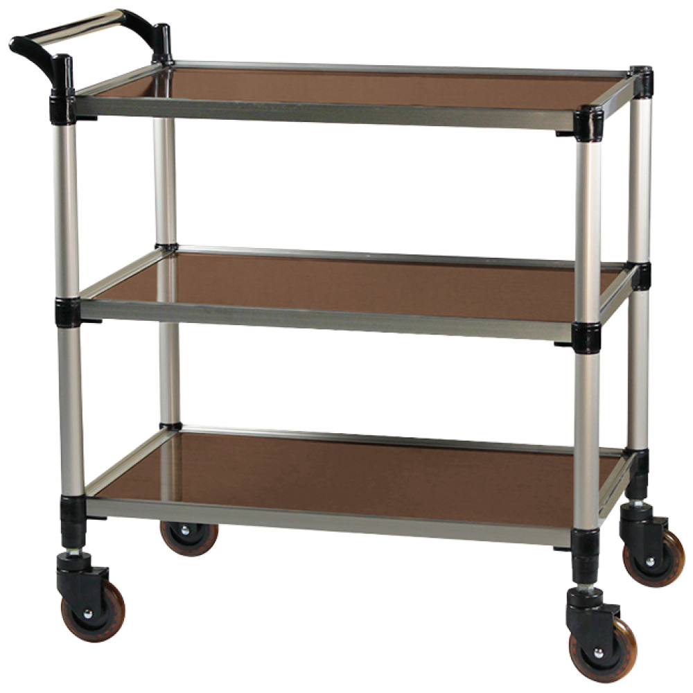 대한캐스터 3단 우드 식당 서빙카트 업소용 병원용 다용도 소형 중형 대형 특대형, 1개 131,900원