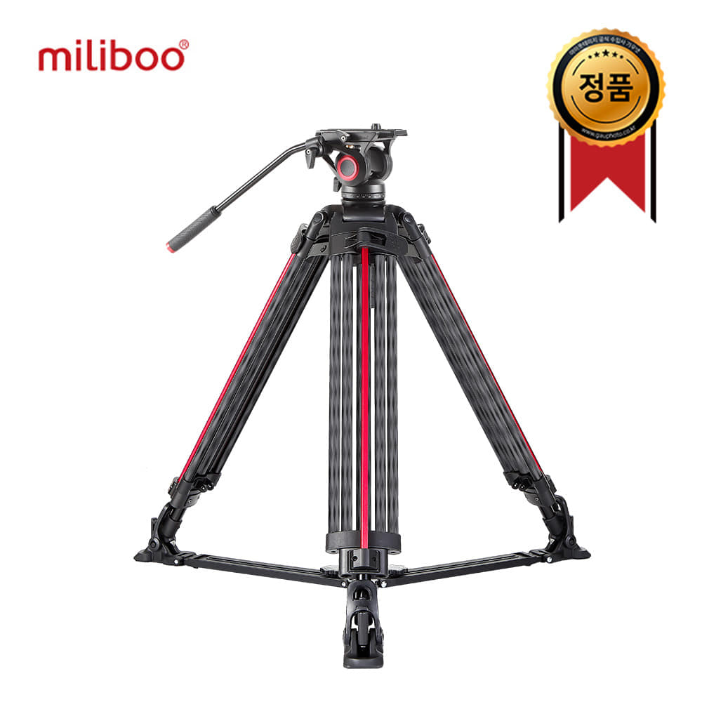 Miliboo 밀리부 MTT605B 카본 비디오삼각대 원터치 잠금 카메라삼각대 방송용 유압식헤드 삼각대-헤드분리형 589,000원