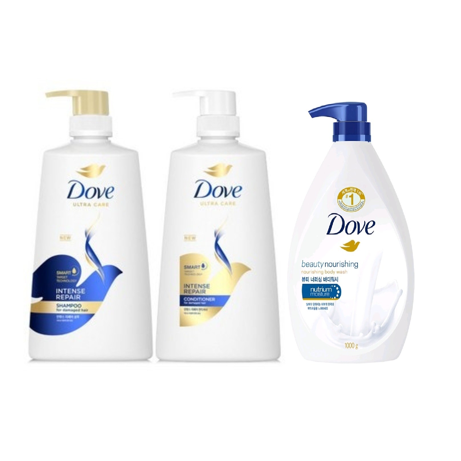 도브 인텐스 리페어 샴푸 & 린스 + 바디워시 1L 뷰티너리싱 세트 20,030원