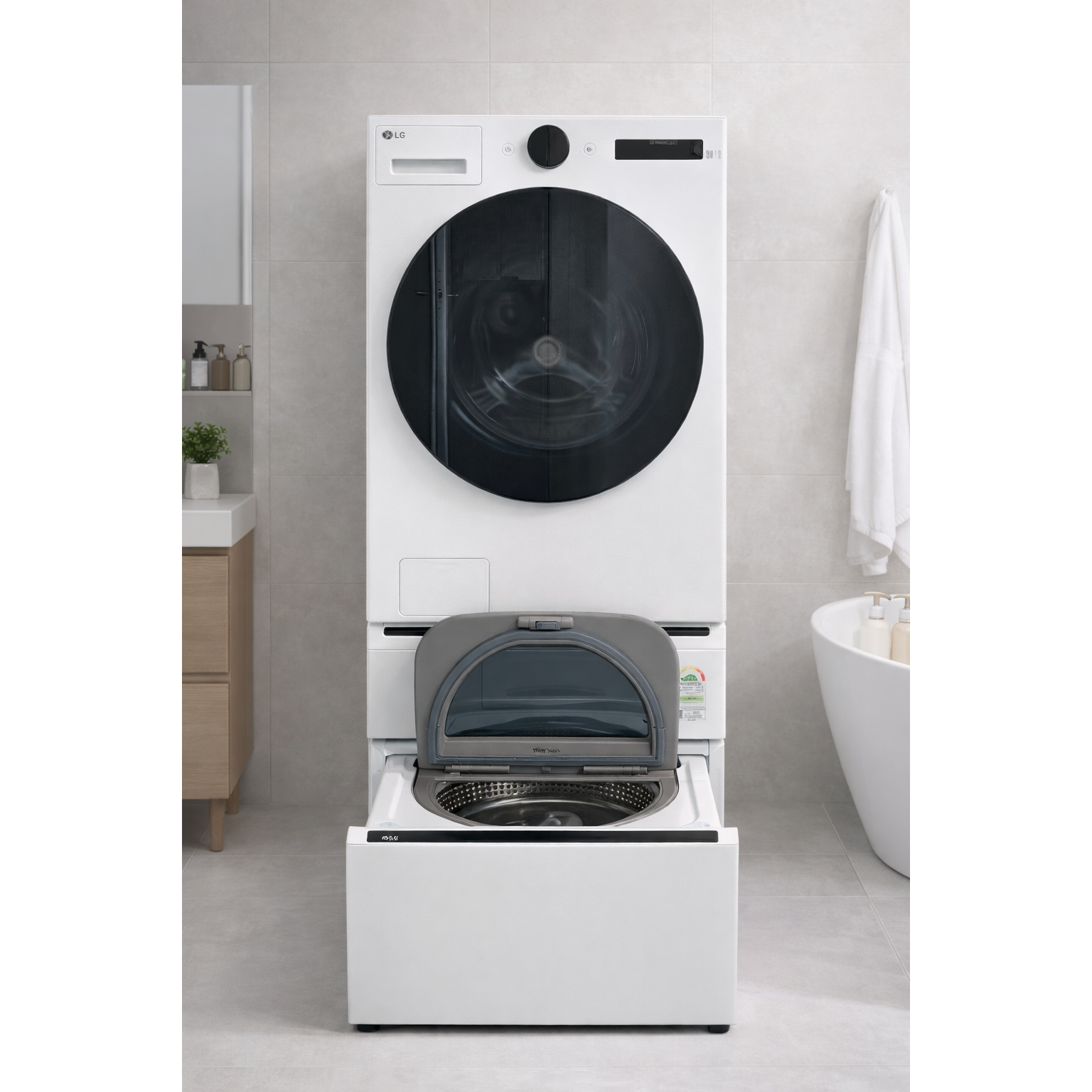 LG전자 트롬 오브제컬렉션 워시콤보 세탁건조기 FH25WAX 세탁 25KG 건조 15KG 미니워시 4kg 3,498,990원