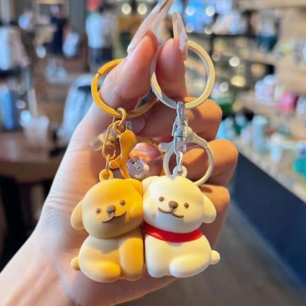 강아지 곰돌이 볼뽀뽀 자석키링 짝궁키링 커플템 우정템 열쇠고리 선물포장 8,200원