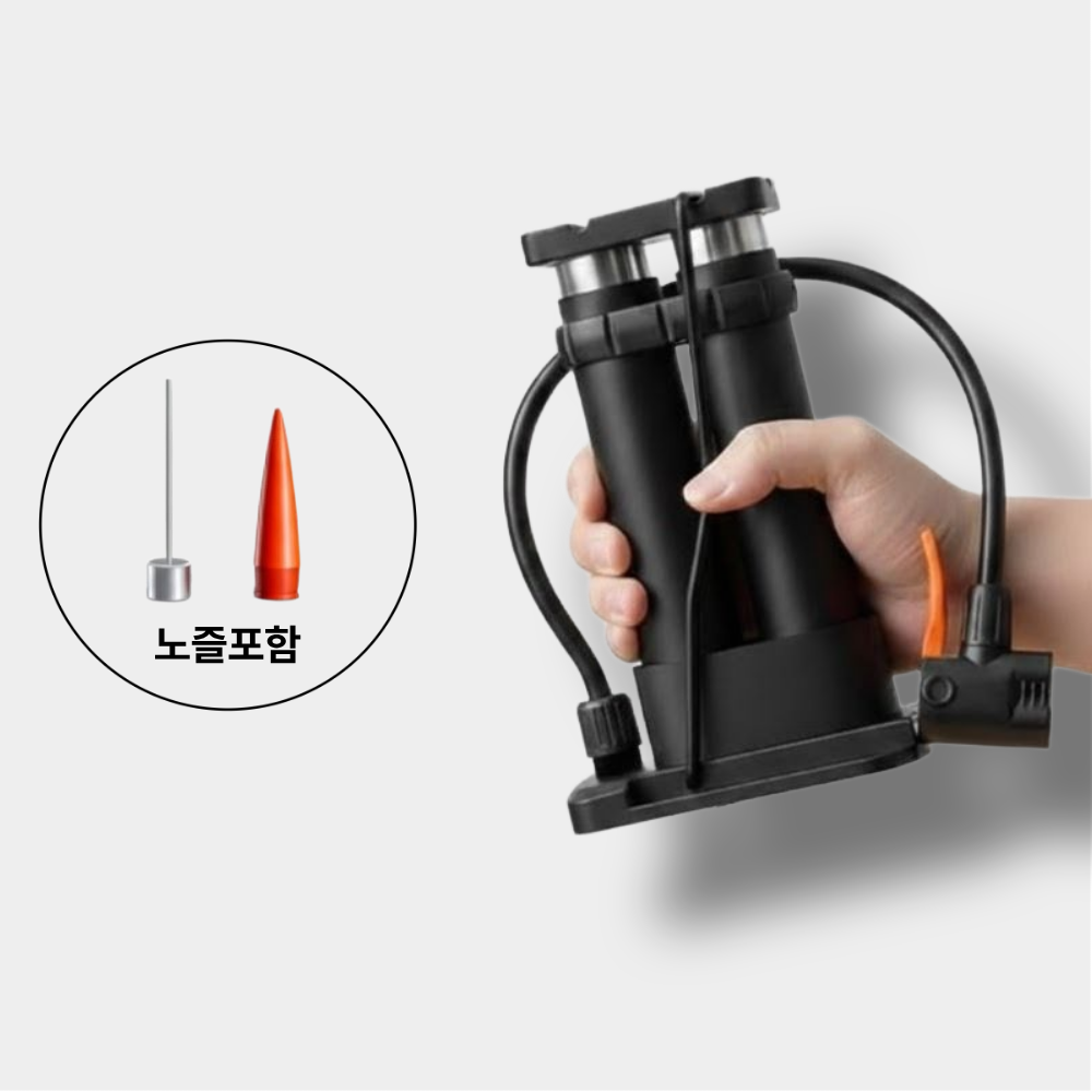 주앙이 발로누르는 강력한고압 자전거 공기펌프, 1개, 블랙 10,100원