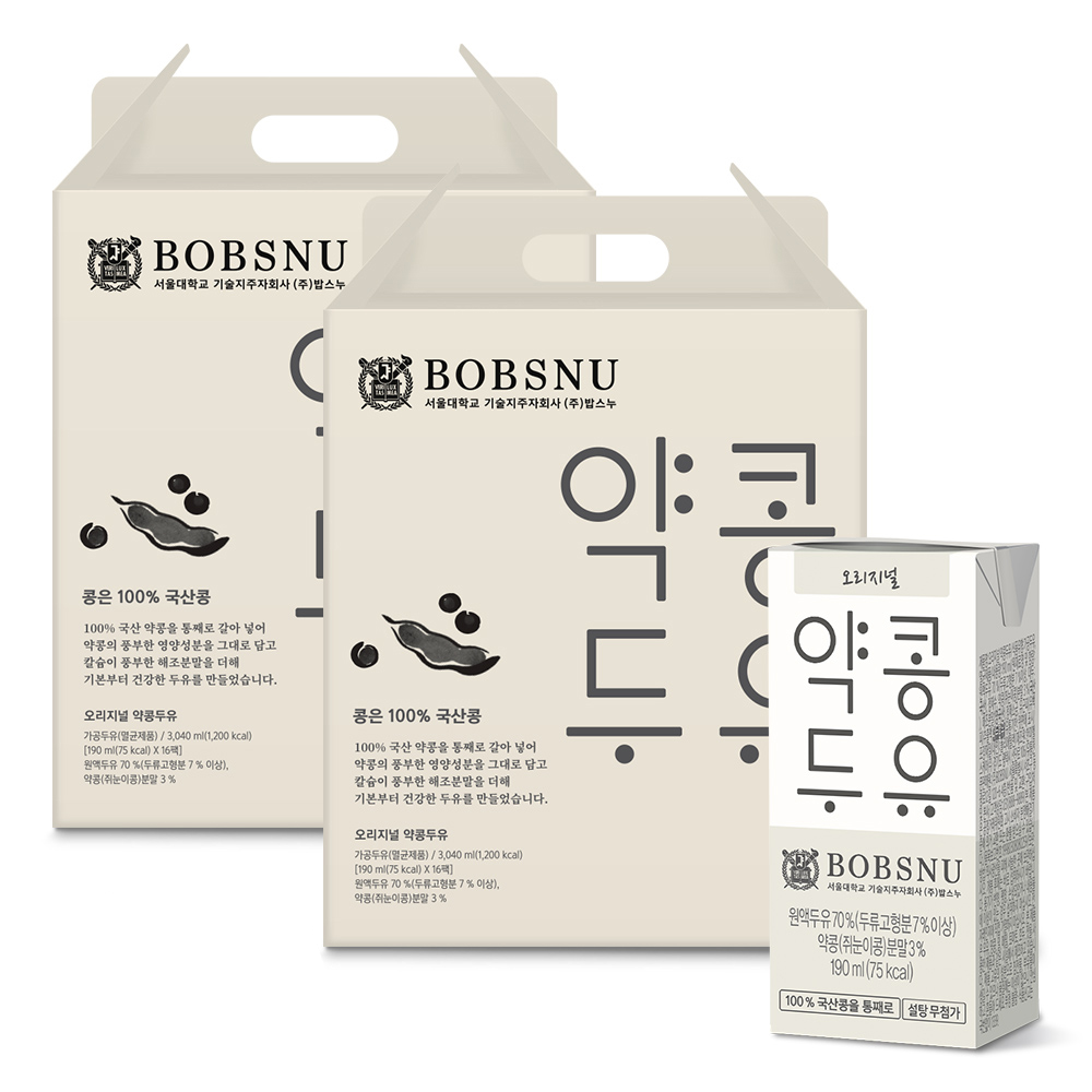 서울대밥스누 오리지널 약콩두유, 190ml, 32개 27,880원