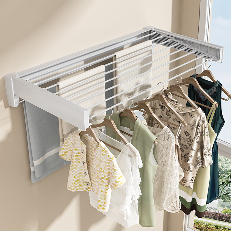 Izeriel 화장실 타월걸이 베란다 접이식 빨래 건조대 마그네틱 벽부착 빨래건조대 세탁기 수건 걸이 세탁실 무타공 미니 선반  슬림 건조대 39,800원