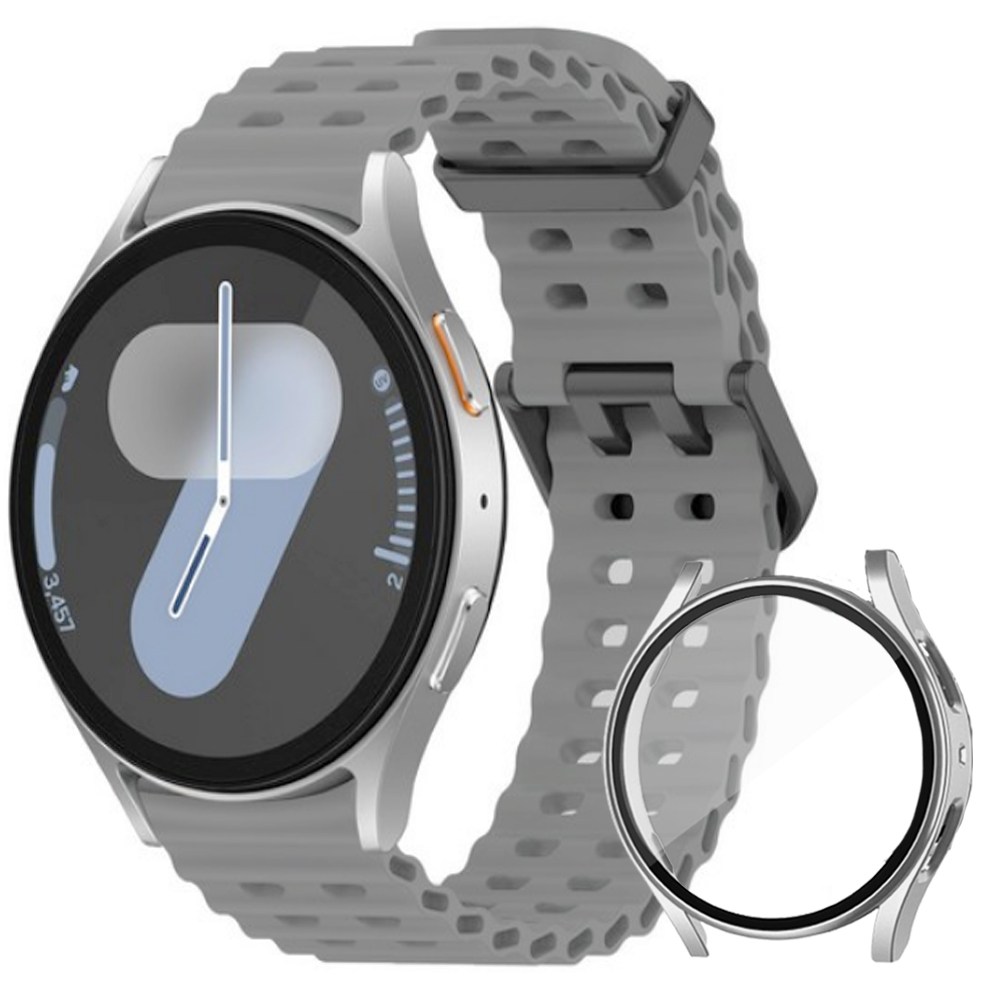 아이비온 갤럭시워치 스포츠 실리콘 스트랩 40 44 + 풀커버 케이스 세트, 퓨어실버 12,900원