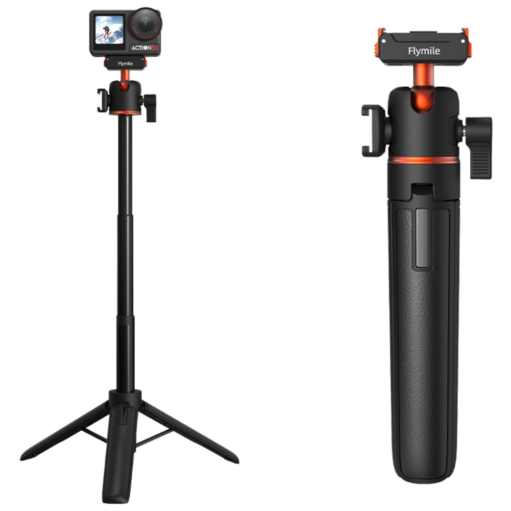 Flymile DJI 오스모 액션 4/5 Pro 전용 마그네틱 퀵릴리즈 삼각대, 360도 볼헤드+콜드슈 확장, 1개, tripod 31,000원