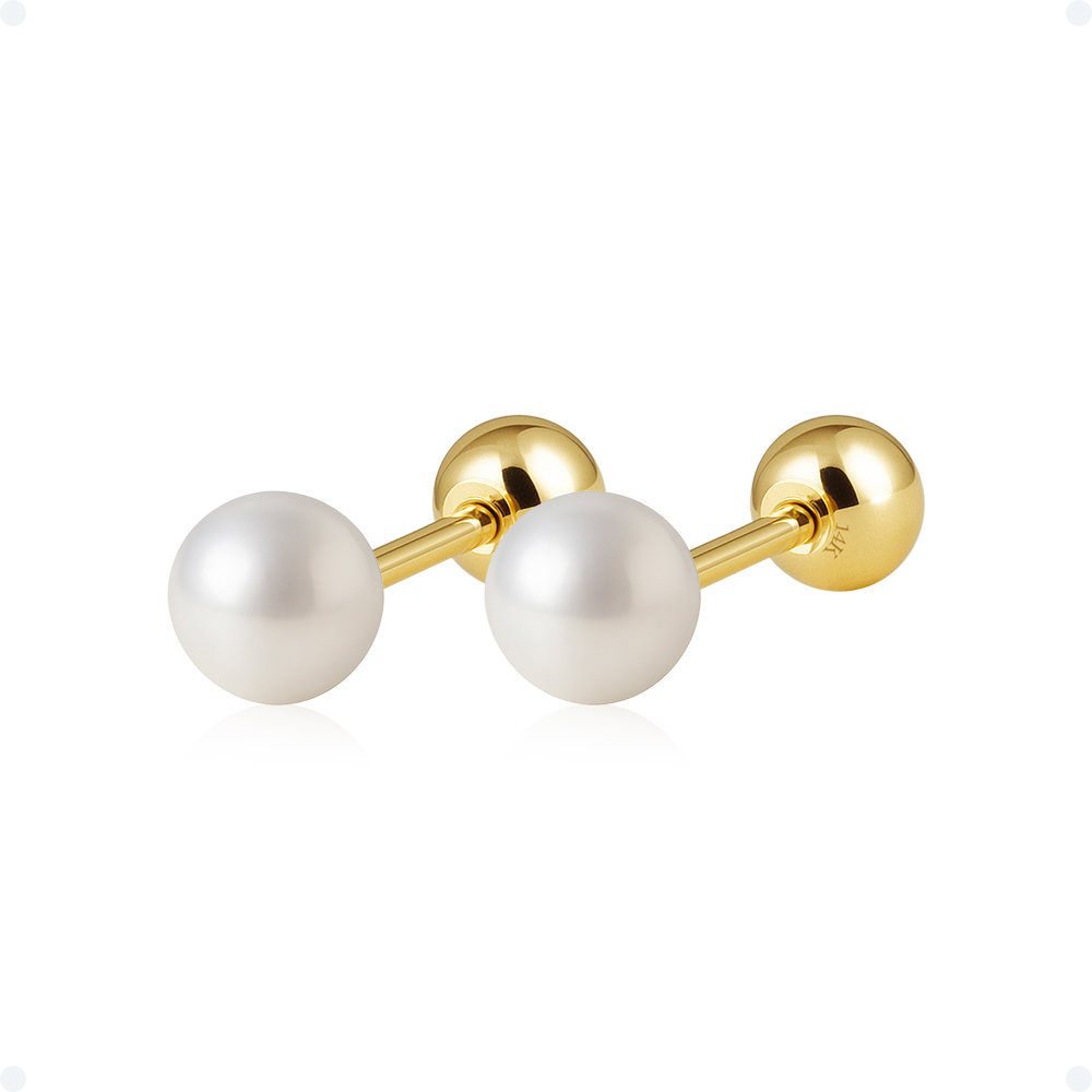 쥬넬 14K 심플 핵진주 데일리 피어싱 118,900원