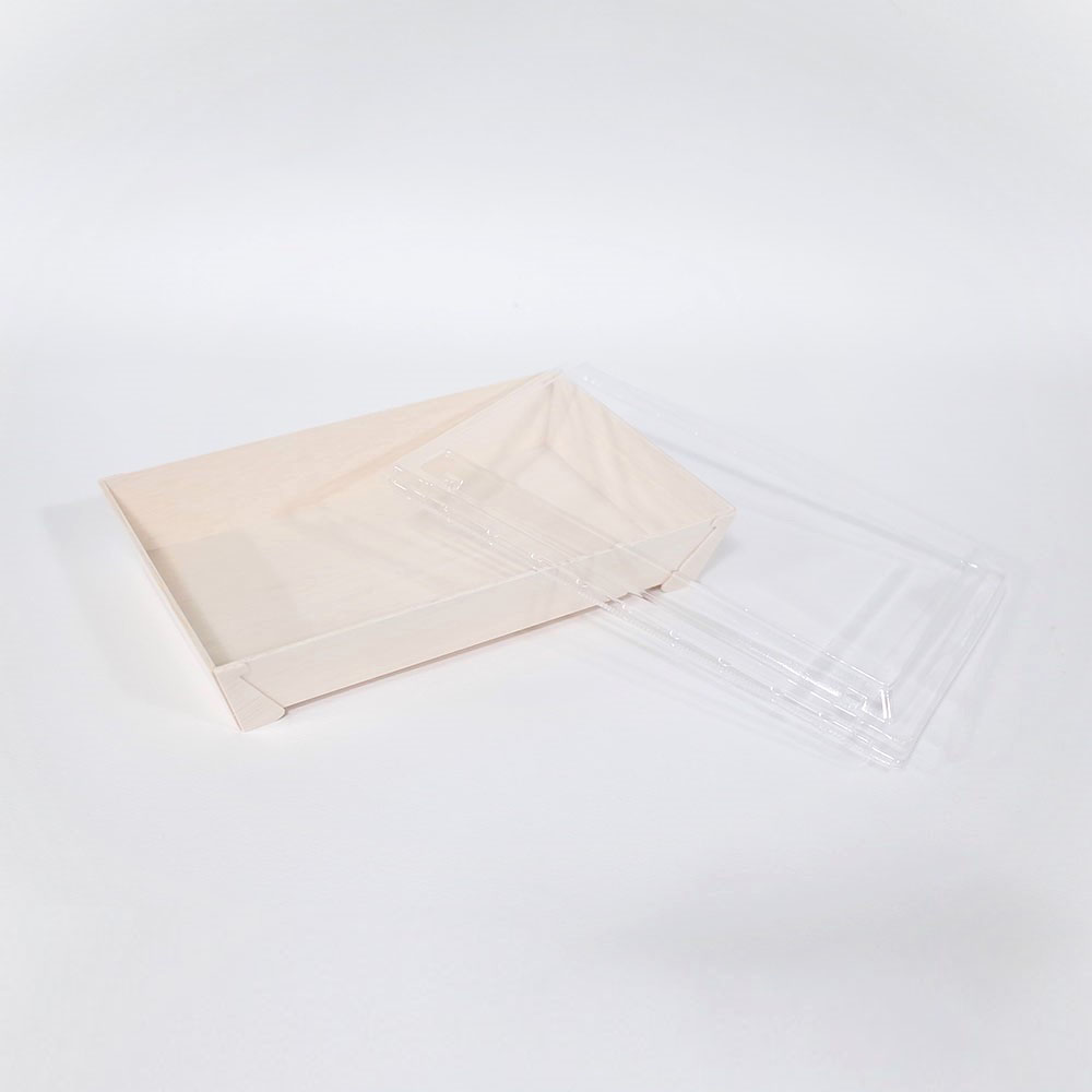 엠엔피 나무용기 직사각 투명뚜껑, 5세트, 1개 15,400원