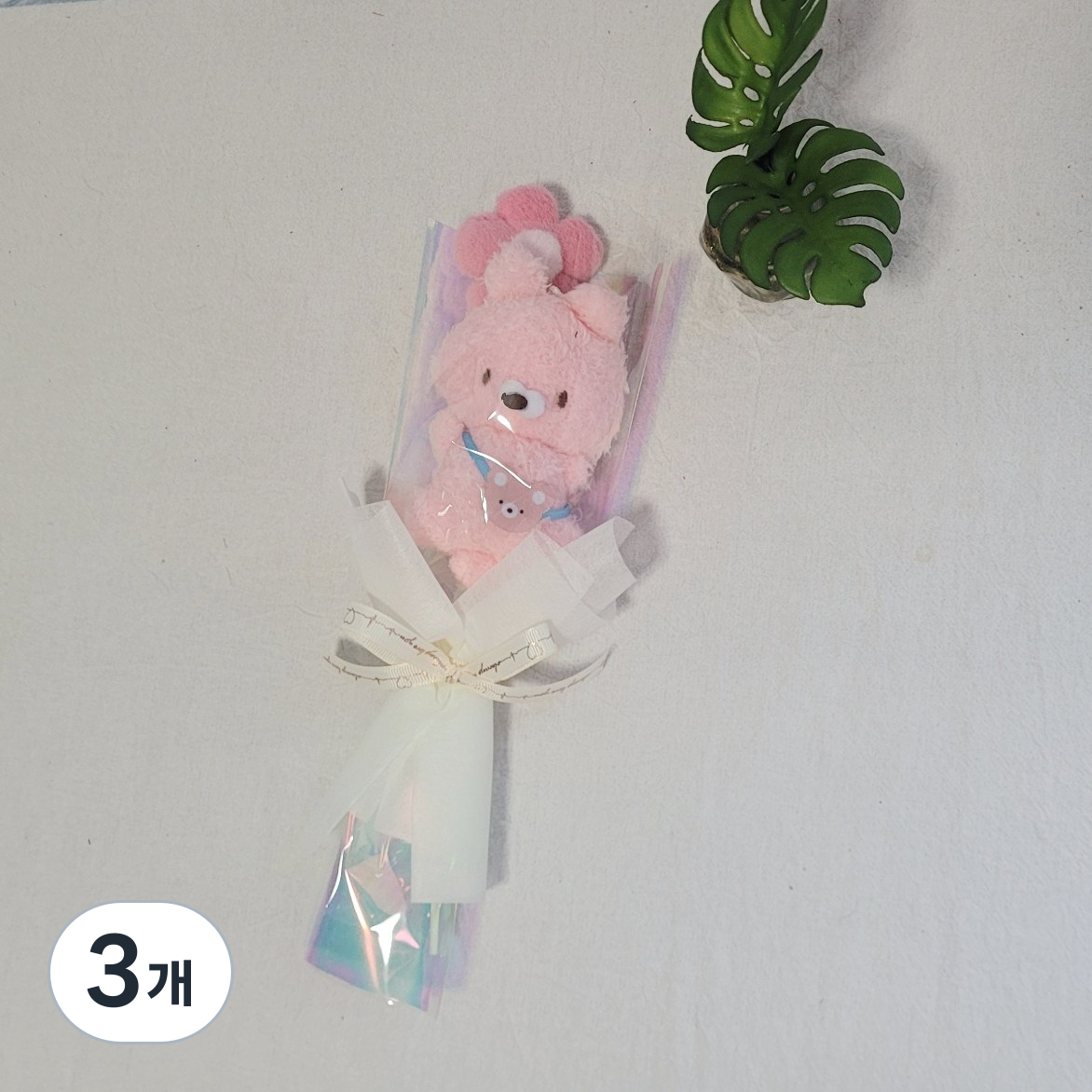 인형키링꽃다발 유치원꽃다발 졸업식 수료식 인형키링 재롱잔치 한송이, 3개, 토끼 27,000원