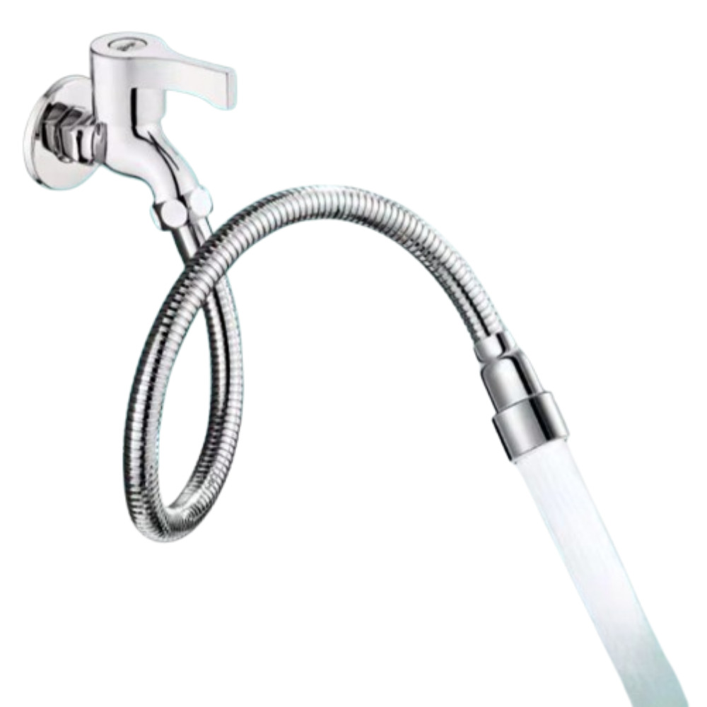 타픽 스텐 수도꼭지 연장호스, 실버, 30cm 13,000원