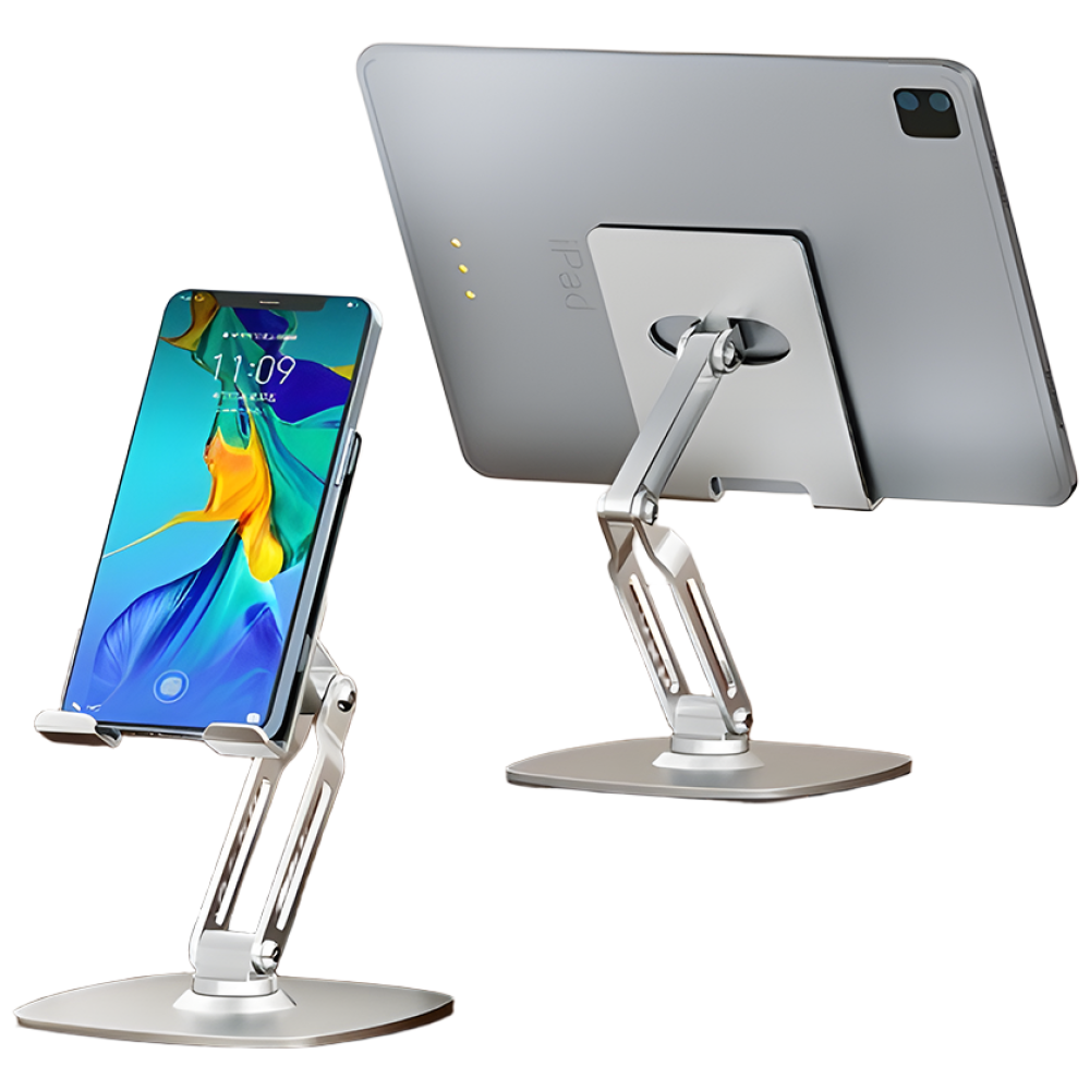 오브렌 360도 회전 태블릿 휴대폰 거치대 접이식 휴대용 높이조절, 실버, 접이식 스탠드, 1개 20,900원