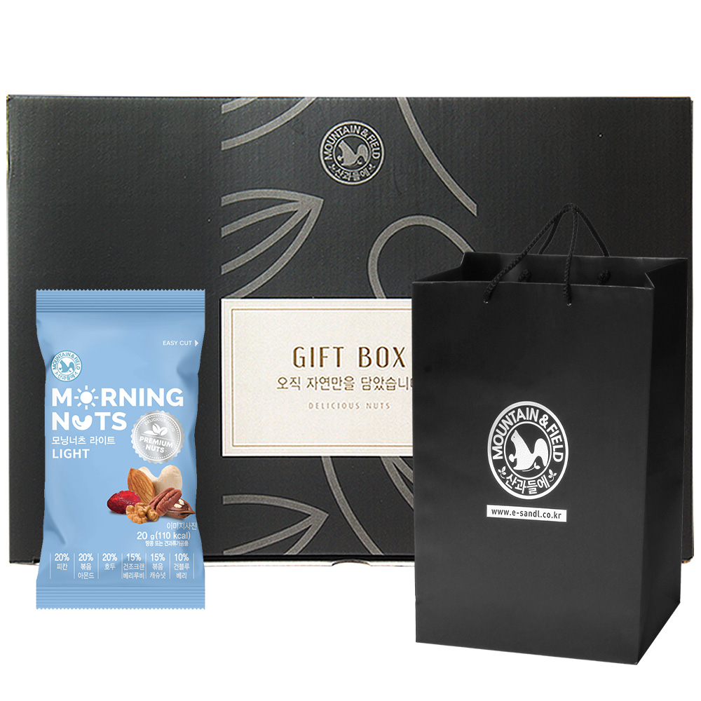 산과들에 모닝너츠라이트 50입 + 쇼핑백 하루견과류 선물세트 32,760원