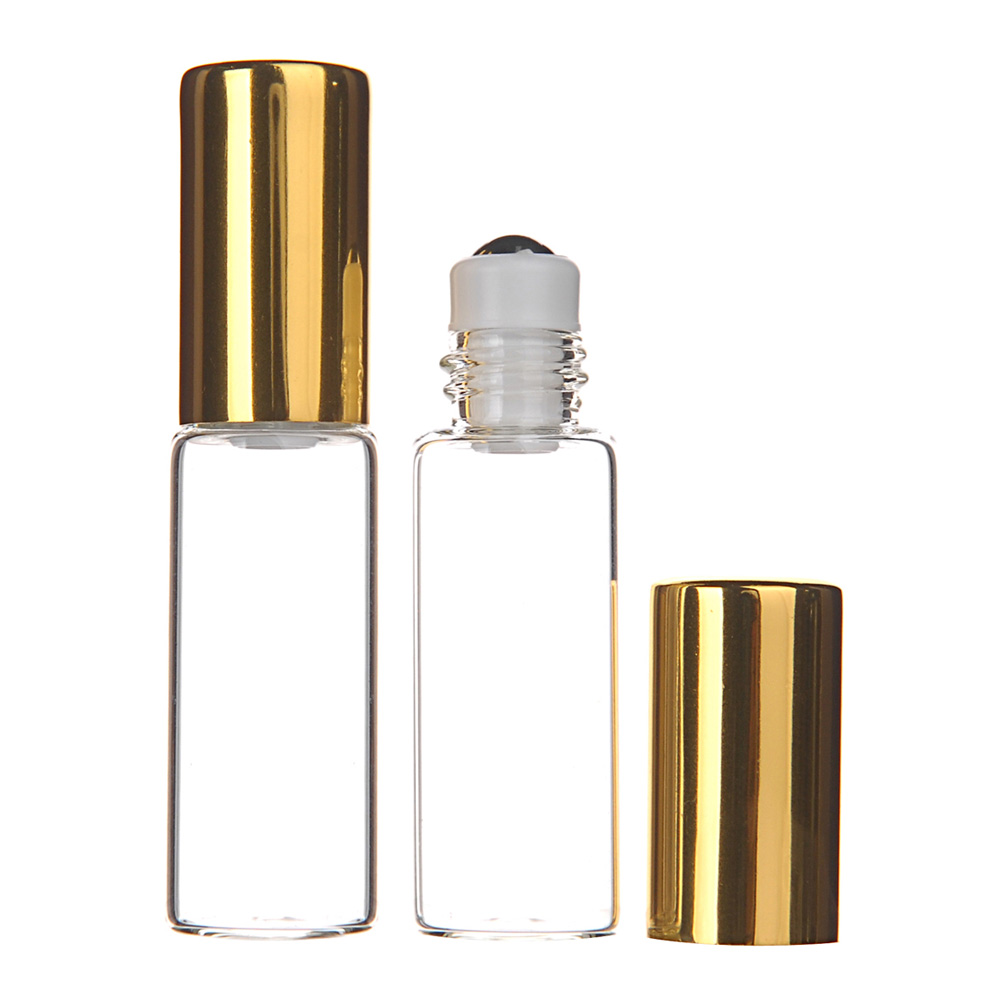 허브스프레이 투명유리병 롤온용기 5ml,10ml 화장품공병, 롤온 투명병 골드캡, 5ml 870원