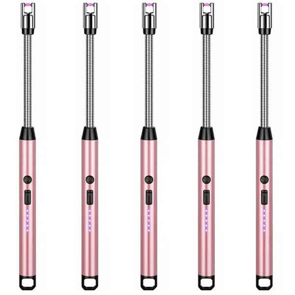 1+1+1+1+1 충전식 각도조절 점화스틱 향초 인센스 전자라이터 (개별포장), 로즈골드 5개입, 1개 23,980원