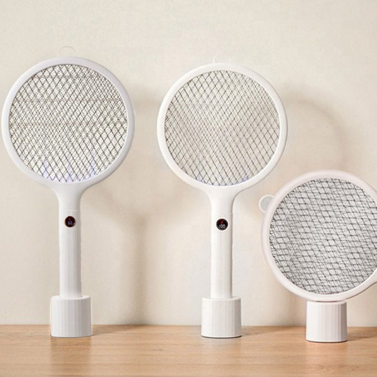 충전식 전기 모기채 파리채 UV LED 모드 거치대 기능 C TYPE 충전 전격살충기 전기채 전자모기채 23,560원