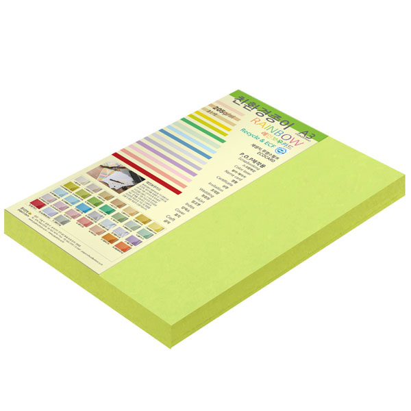 종이문화 두꺼운양면카드지 레인보우카드 No.09 브라이트그린 23,800원
