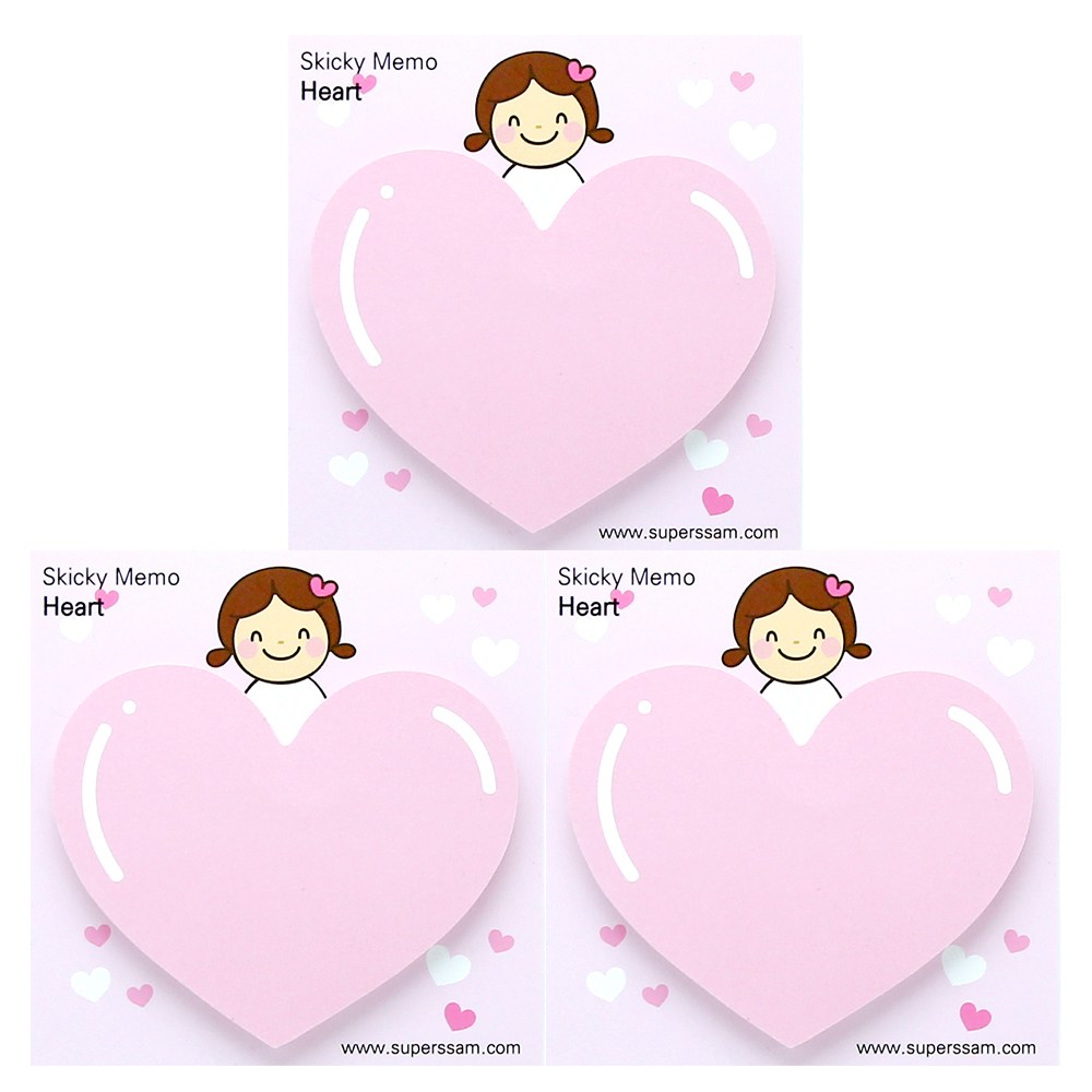 [슈퍼쌤]모양 점착 메모지(스티키노트),묶음상품 7,500원