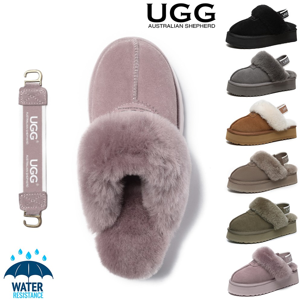 어그슬리퍼 AS UGG 키높이 플랫폼 밴딩 와플 양털 슬리퍼 탈부착 83,300원