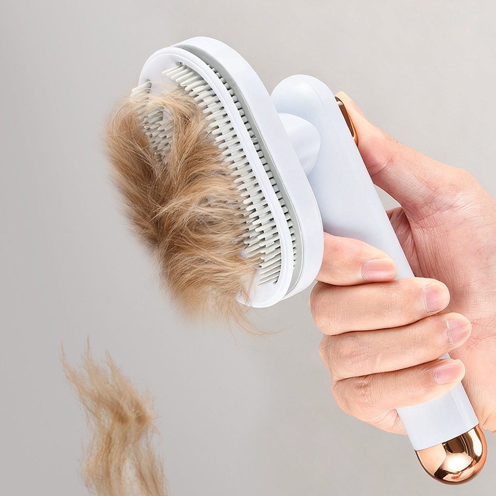 Zaxnouvi 강아지 고양이 빗 애견브러쉬 원터치 털제거 90도 회전 가능 8,900원