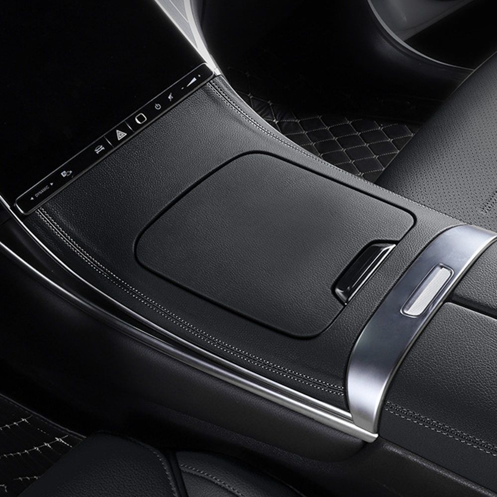 벤츠 GLC X254 2023-현재 센터페시아 패널 컵홀더 도어 가죽 커버 악세사리, 블랙 39,900원