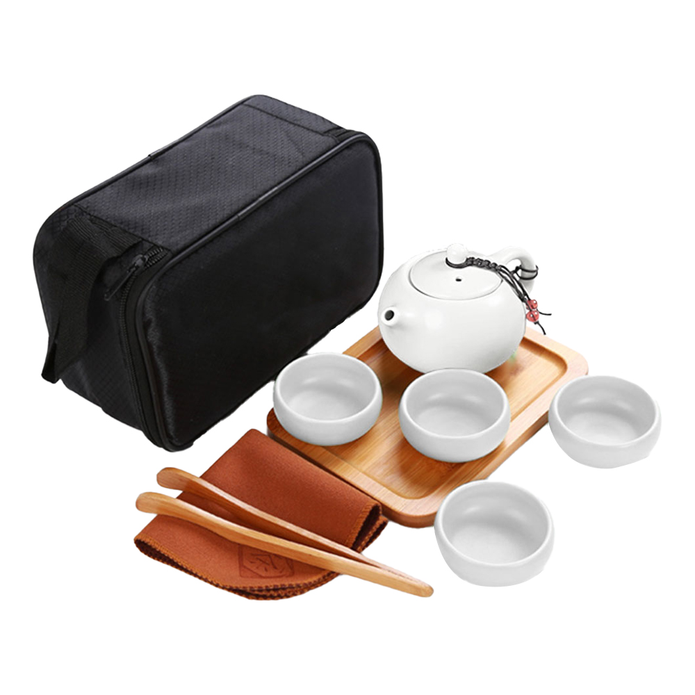 휴대용 다기세트, 1세트, 찻잔 4p + 다기 5종, 단일 색상 24,750원