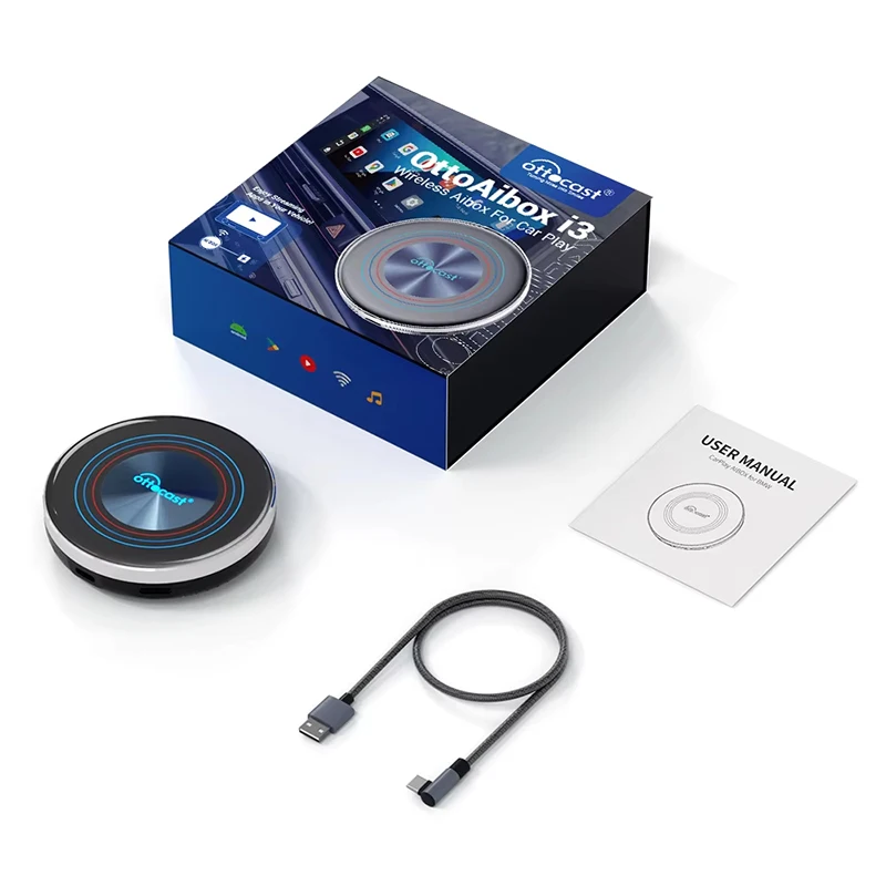 Ottocast i3 Box 무선 Carplay 어댑터 Android Netflix Youtube IPTV 비디오 박스(BMW 및 장착된 자동차용), 01 i3 ai box 898,900원