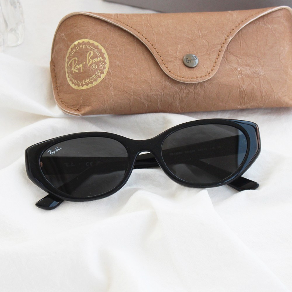 레이벤 선글라스 RB4457D (룩소티카 정식수입) 캣아이 타원 뿔테, 현재가 164,160원