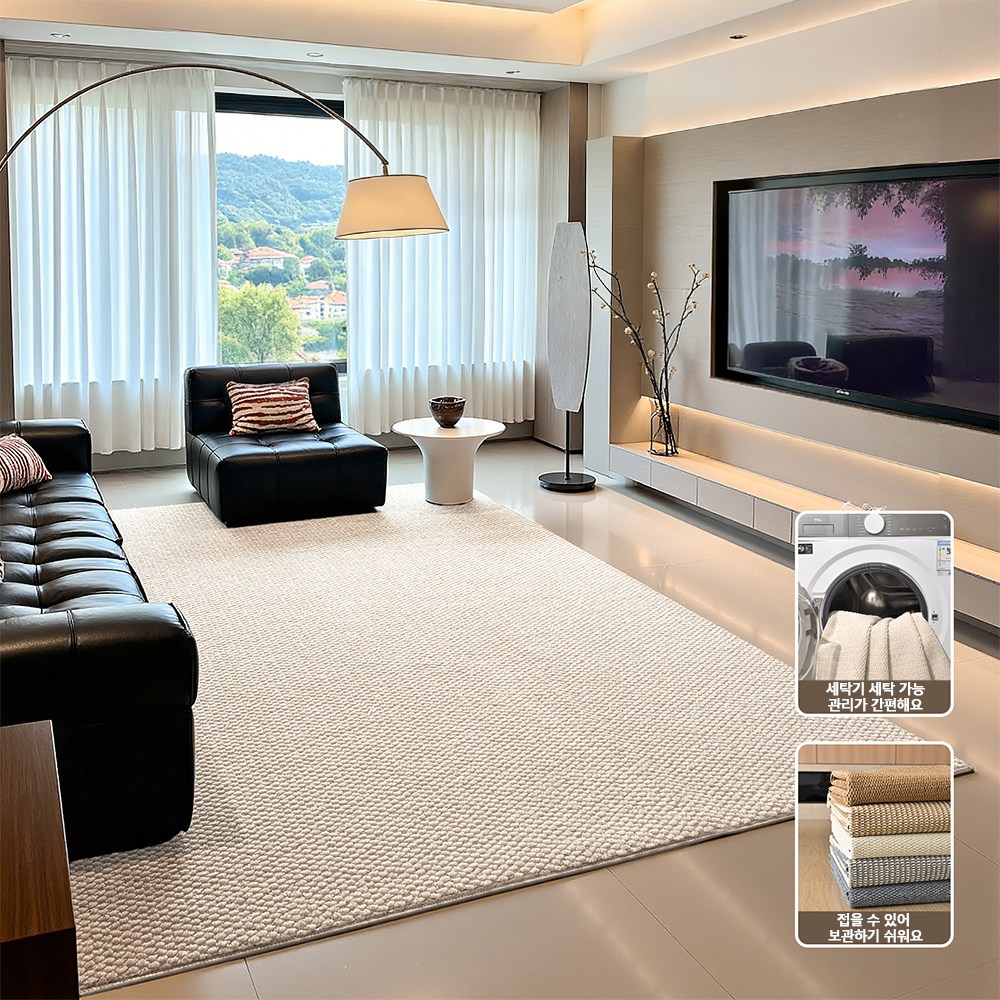 SengsoHome  세탁가능 미끄럼방지 거실 카페트  파스텔 사계절 러그  먼지없고 미끄럼방지 카페트 34,000원