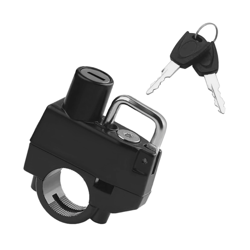 킹콩 오토바이 잠금장치 헬멧 도난방지 자물쇠 열쇠형 스쿠터 헬멧락, 블랙+실버, 1개 6,700원