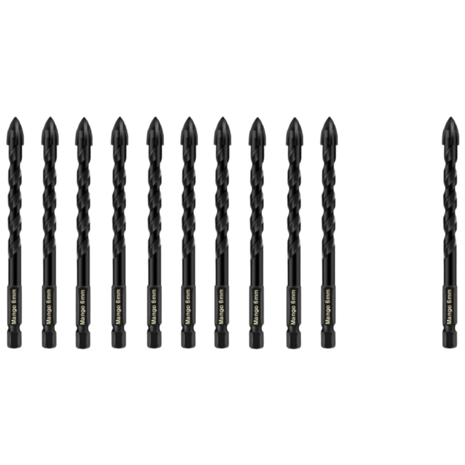 만능 드릴 비트 6mm 10개입 + 6mm 하나 더 세트 빠른 타공 4날 몬스터비트 멀티 포세린 타일 비트 콘크리트 철 기리 함마드릴 전동드릴 화살촉 드릴날 십자, 1세트 39,900원
