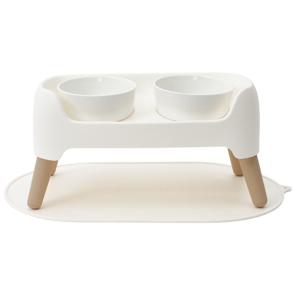 슈퍼펫 강아지 밥그릇 고양이 식기 높이 조절  커브 식기 세트 2구 물그릇 22,900원