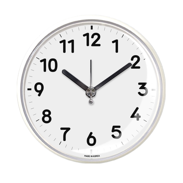 모던 화이트 욕실방수 흡착시계 / 국내생산 욕실시계 주방시계 다용도흡착 / 우체국소포발송 5,400원