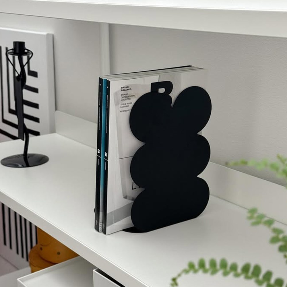 아르킨 래빗 북앤드 책꽂이 책상 오브제 데스크테리어, 누아르블랙 13,000원