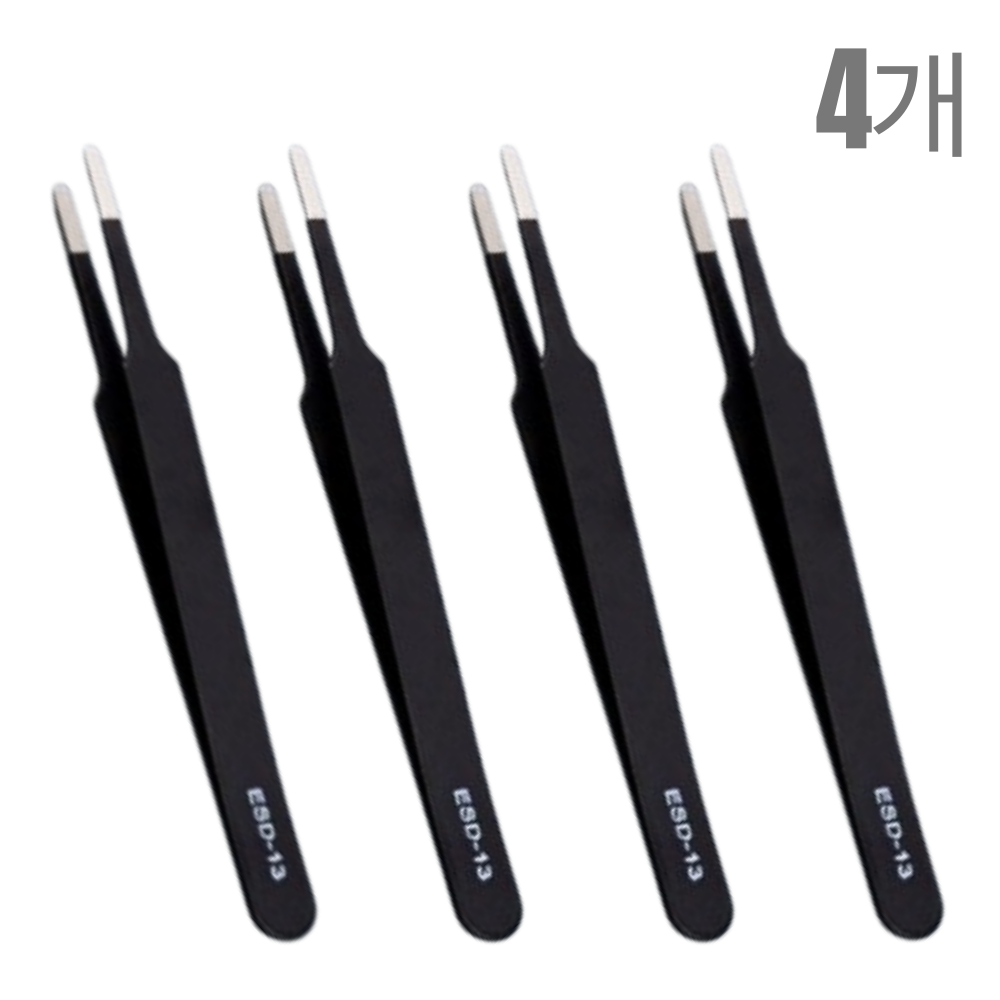 김시스터 속눈썹 라운드 핀셋 트위저, 4개, 블랙 8,900원