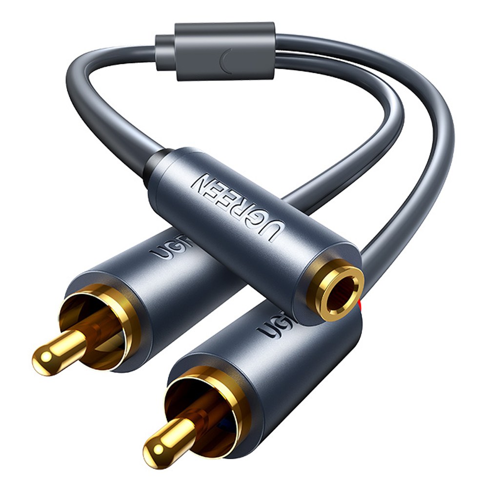 유그린 금도금 단자 3.5mm Female 스테레오 to 2 RCA 오디오 케이블, AV102-G, 1개 8,900원