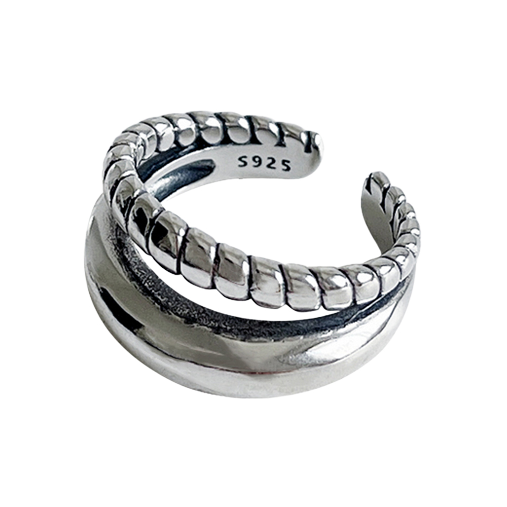 헤미안 실버 925 두줄 가락지 유화 은 반지 HR250778 59,900원