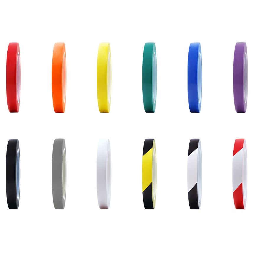 바닥 라인테이프 12mm X 30M PVC 12컬러 안전 경계 표시 동선 구획, 흑색, 1개 740원