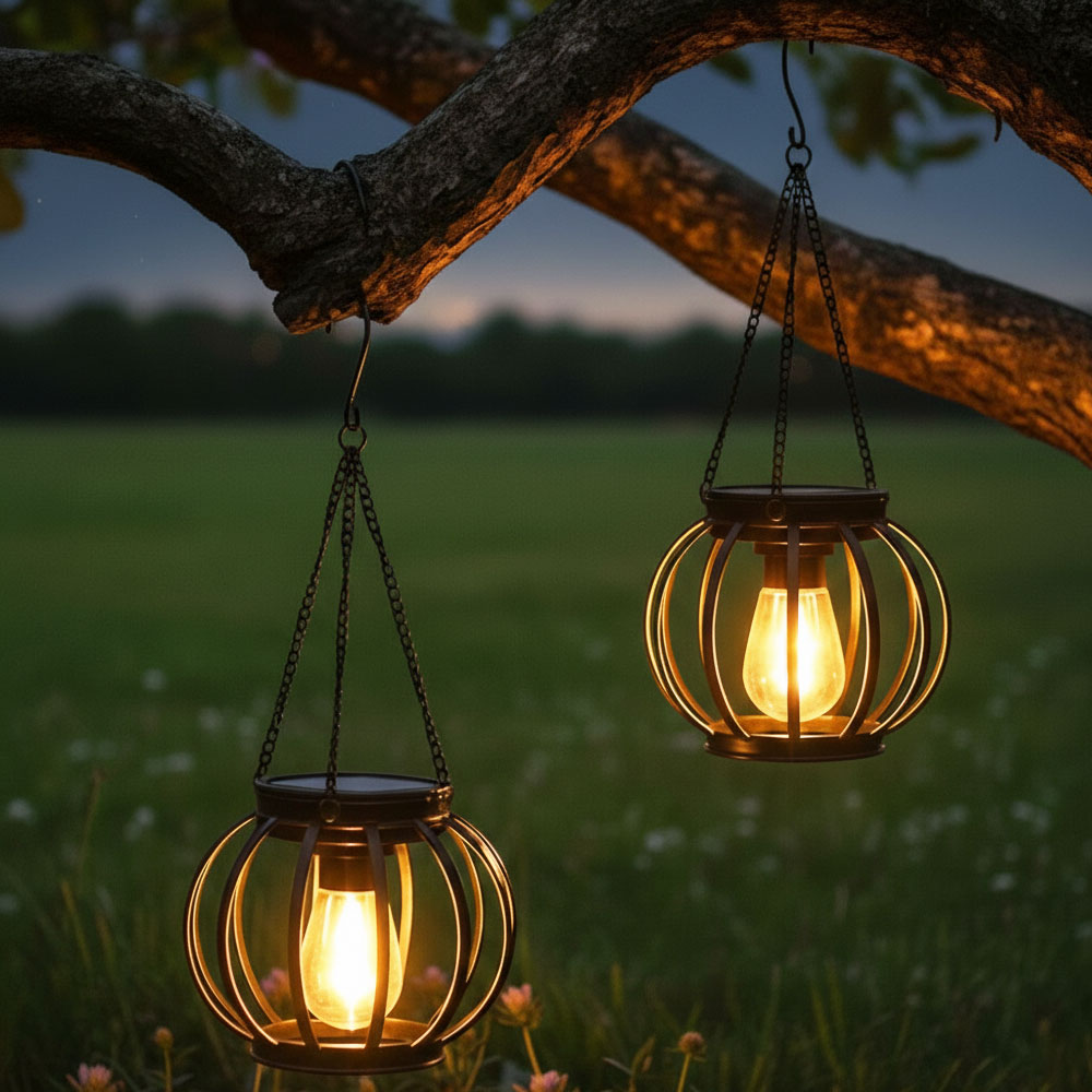 KELAKE 태양광 정원등 방수 솔라 라이트 철제 가든랜턴 야외 장식 조명 - 정원, 베란다, 펜스, 웨딩 파티 장식 17,900원