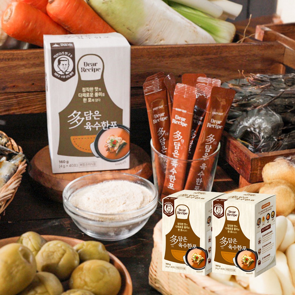 다담은 육수한포 만능육수 다시팩 약선요리 연구소 최만순, 80개, 4g 29,900원
