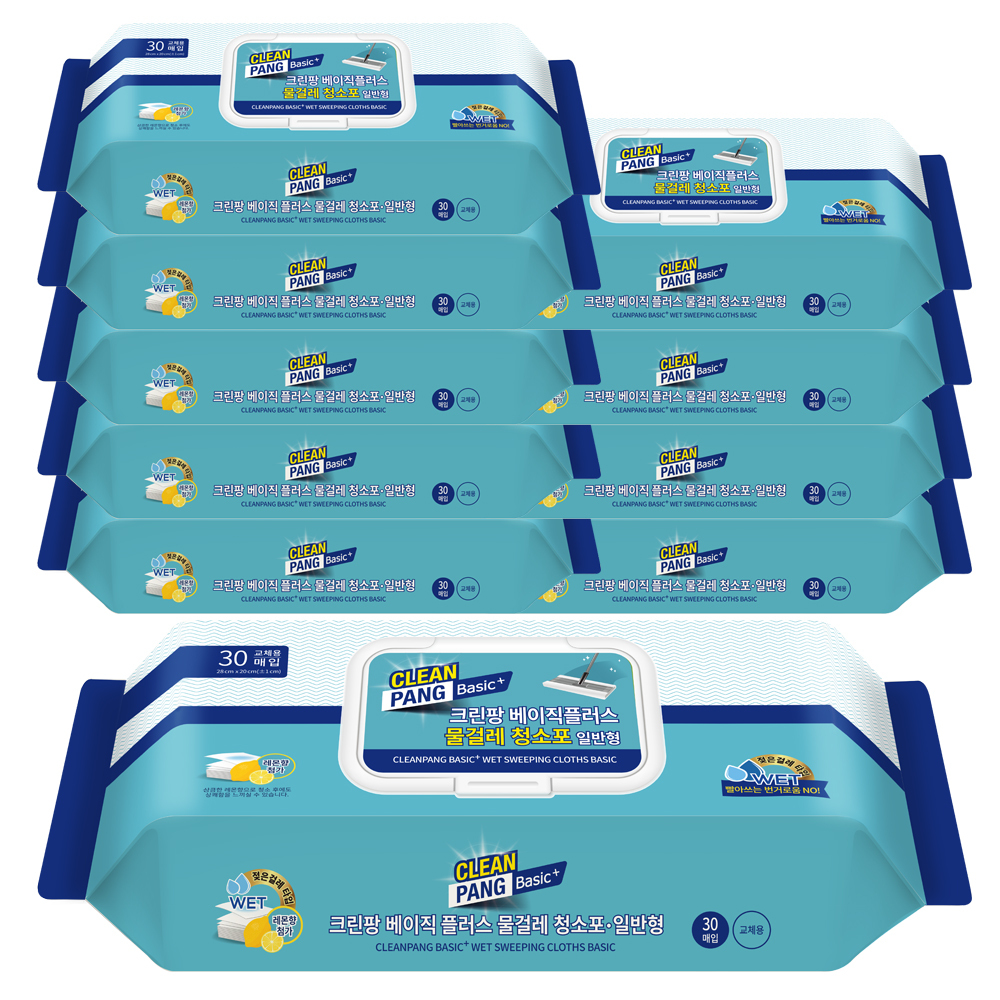 크린팡 베이직플러스 물걸레 청소포 일반형, 10개 15,890원