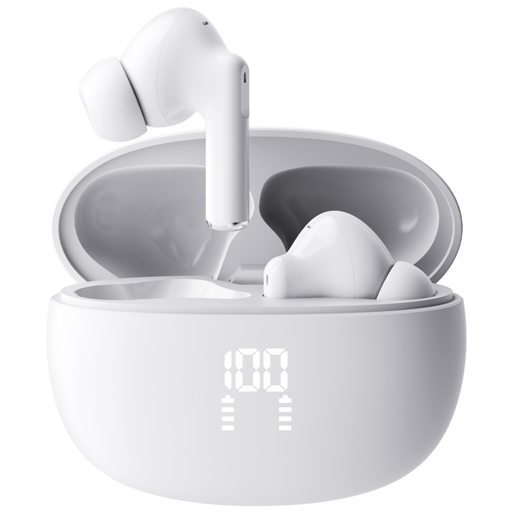 프랑스 톰슨 ENC 노이즈 캔슬링 LED 블루투스 6.0 이어폰 무선 방수, 화이트 TBE-201W 80,800원