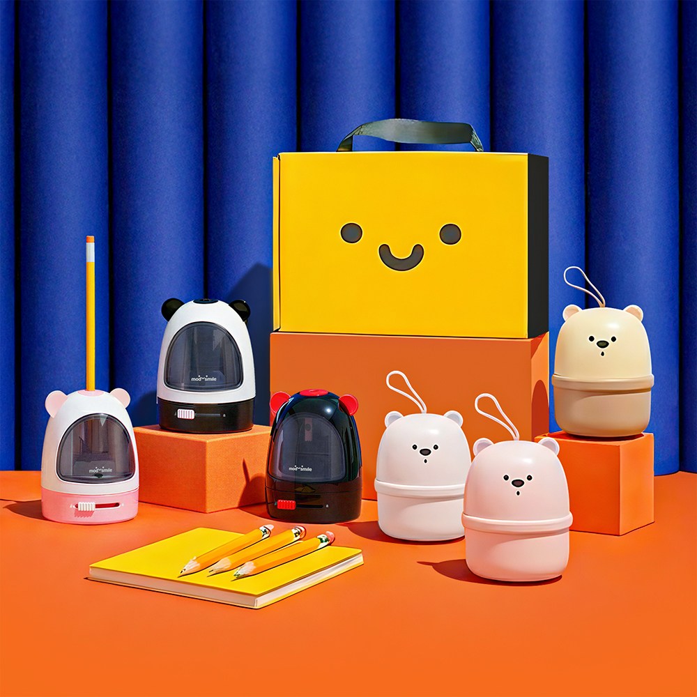 모두스마일 공부열심세트 자동 캐릭터연필깎이+지우개청소기 학생선물 37,800원