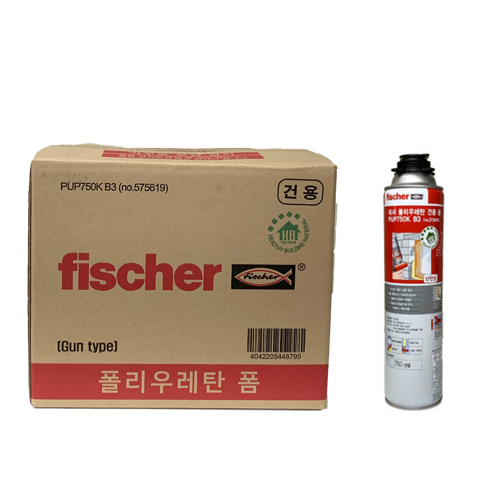 피셔 우레탄폼 15개 1박스 난연폼 단열용 건축용 피셔폼 틈새 방수 건용 85,500원