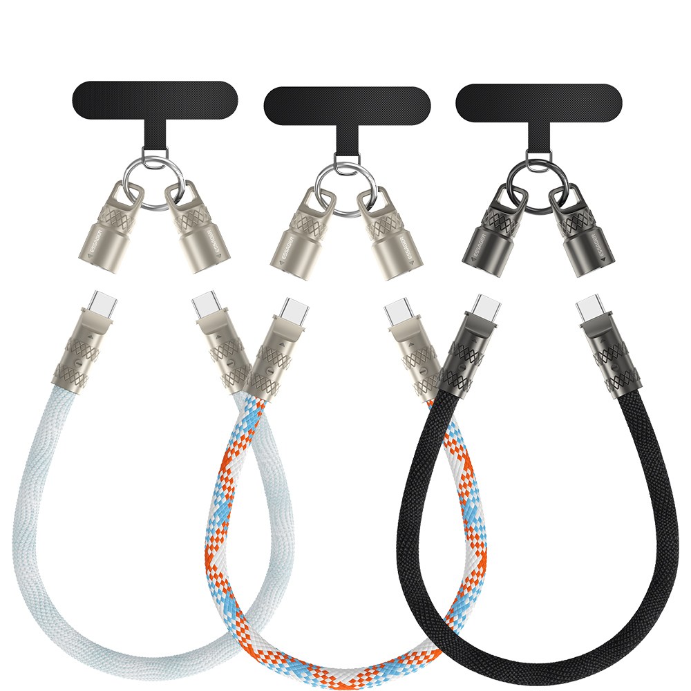 Essager 핸드폰 목걸이 스트랩 케이블 2 in 1 60W USB C타입 고속 충전 케이블 2개입 12,980원