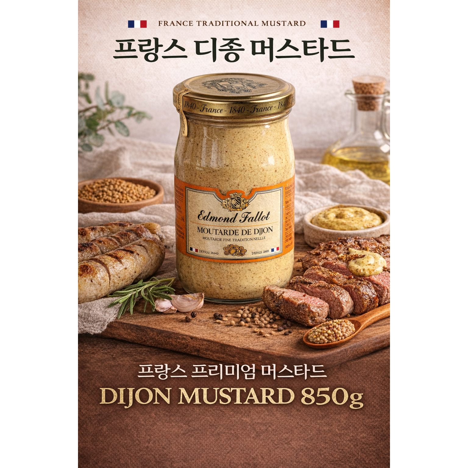 에드몬드팔롯 프랑스 디종 머스타드 850g 대용량 프리미엄 머스타드 21,900원