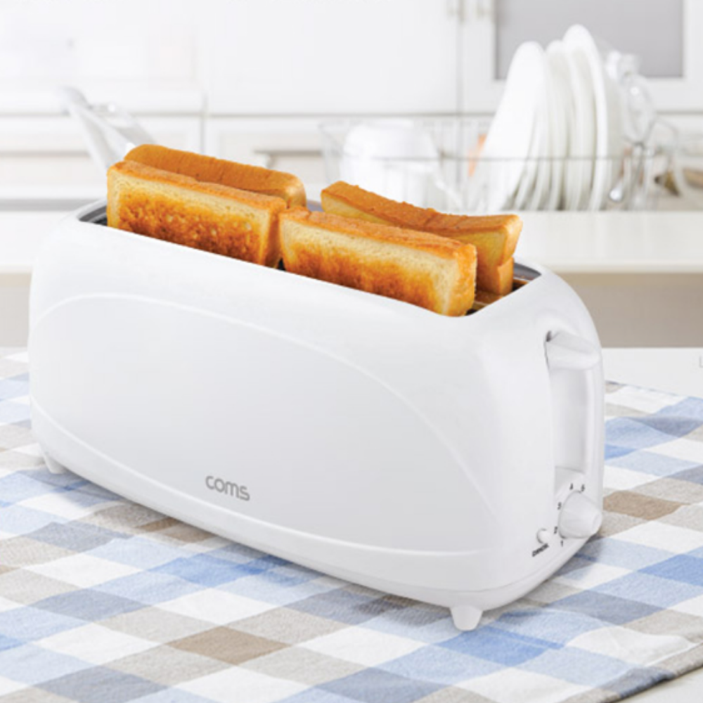 아이데이  가정용 식빵 4개 동시에 원터치 롱 슬롯 4구 토스터기 7단계 시간 조절 와이드 팝업 토스터 51,500원