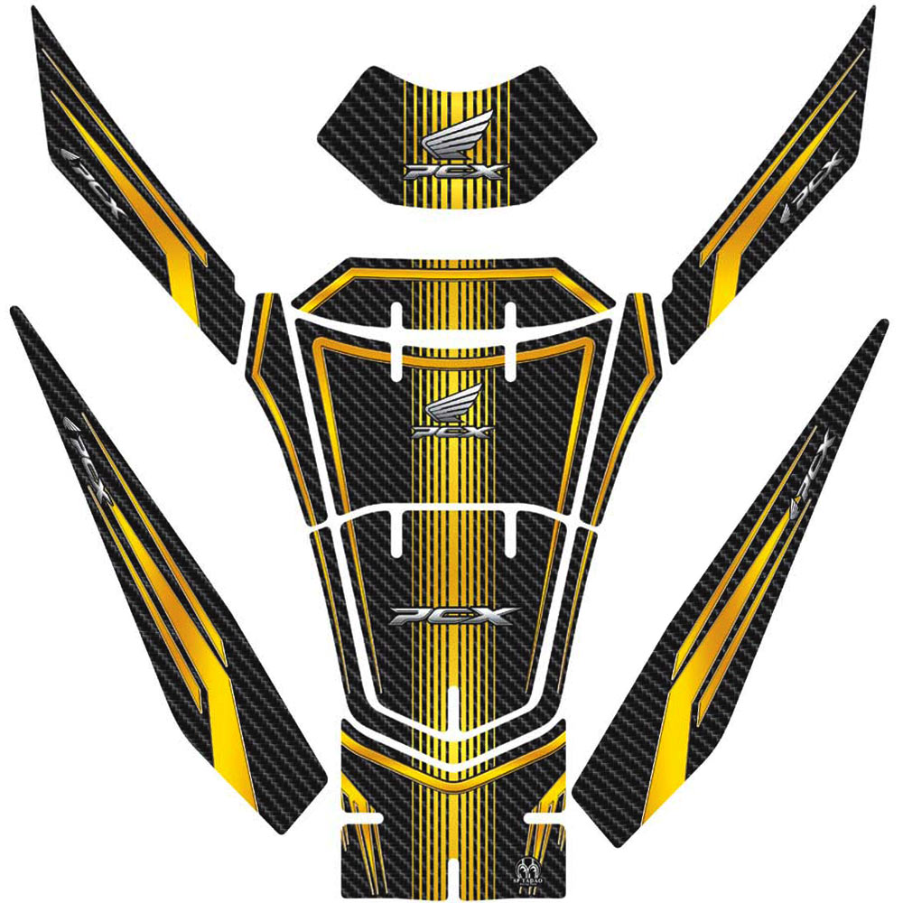 PCX 탱크패드 입체 스티커 주유구패드 단품/세트 카본 튜닝 국산 스크레치방지 21-24년, 카본골드-탱크패드 세트, 1개 36,900원