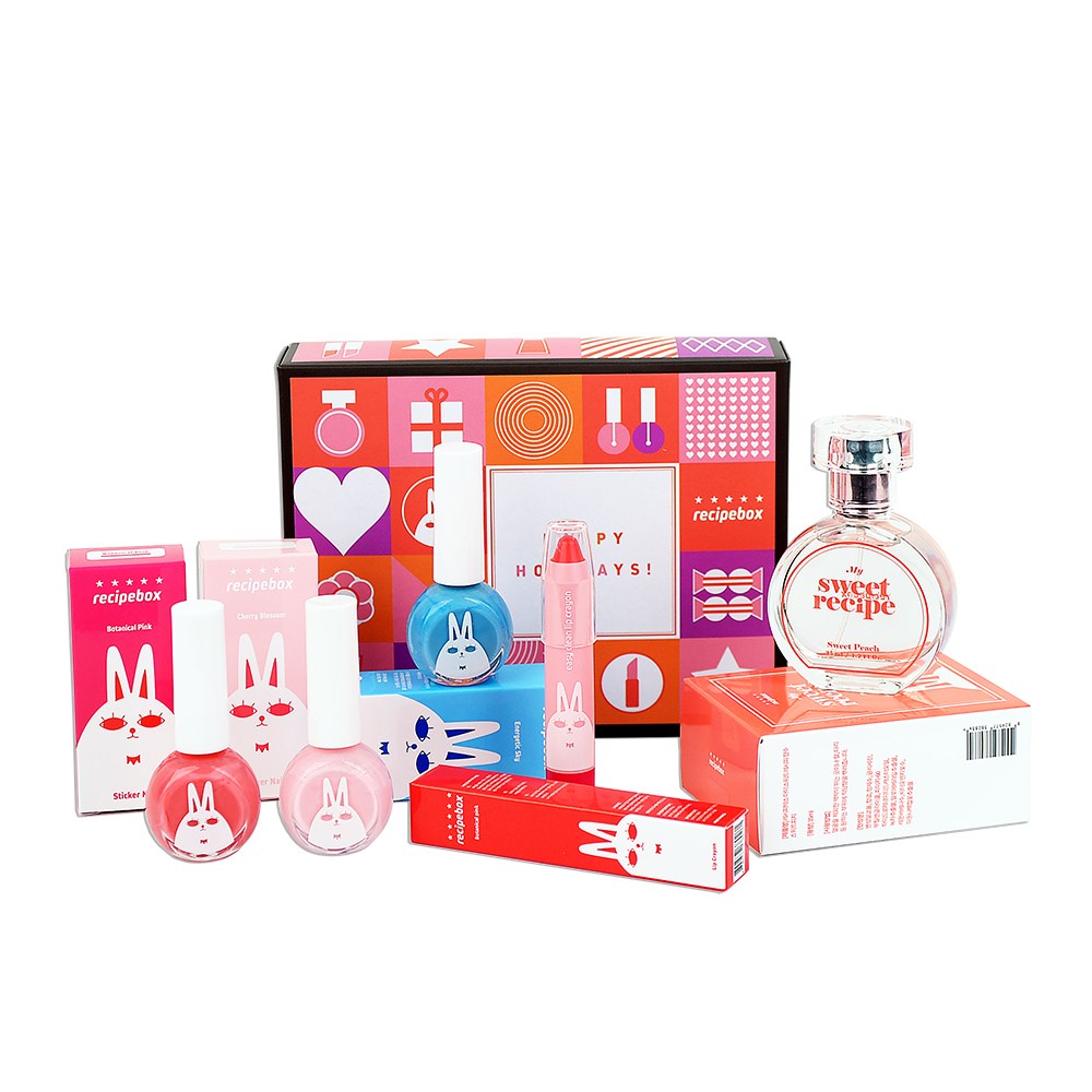 레시피박스 어린이 화장품 스위트믹스 선물세트, 향수+립크레용+매니큐어3종(핑크+스카이+체리), 1개 39,900원